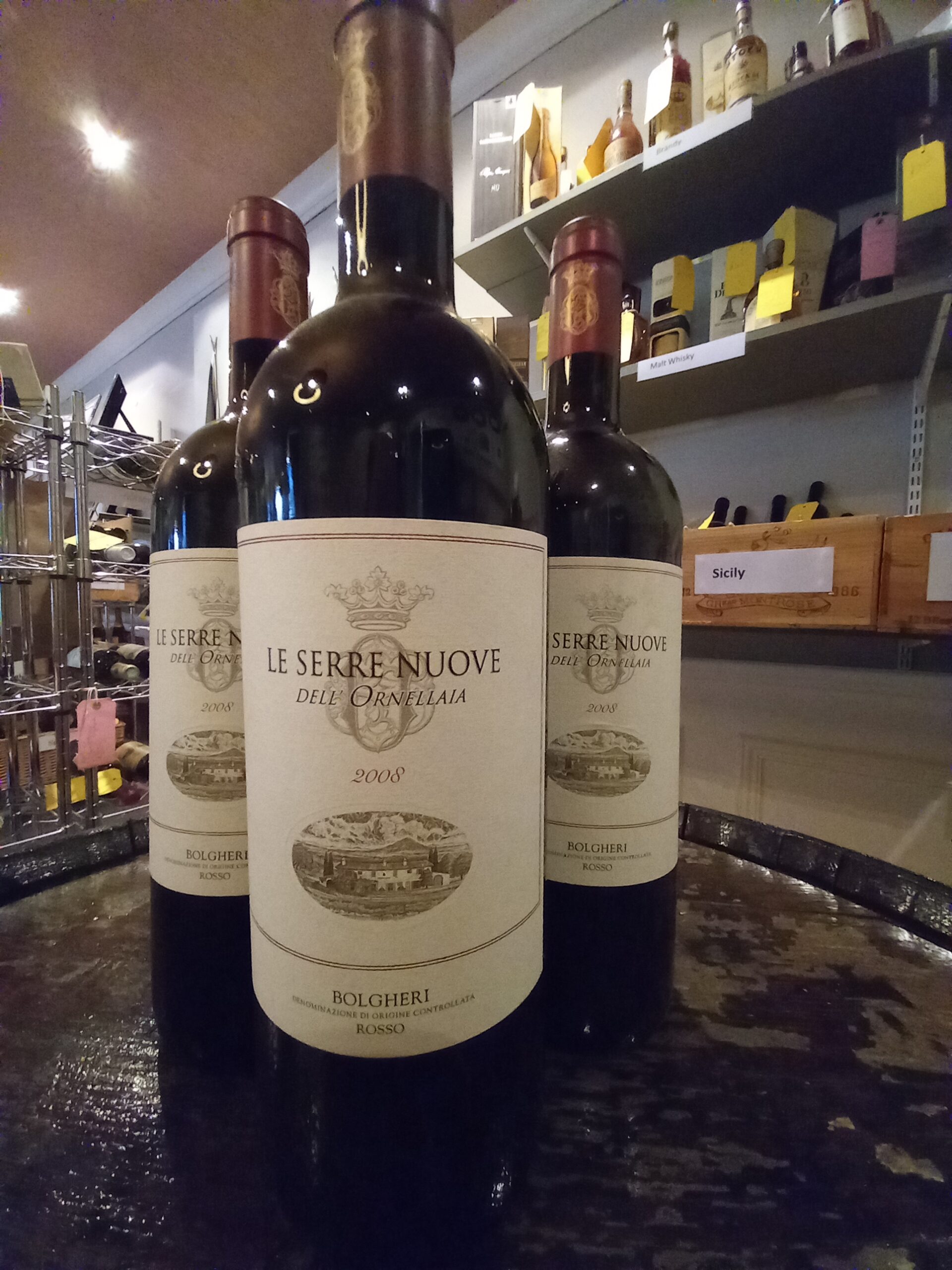 2008 Ornellaia 'Le Serre Nuove dell'Ornellaia' Bolgheri Rosso, Tuscany, Italy, 3 Bottles