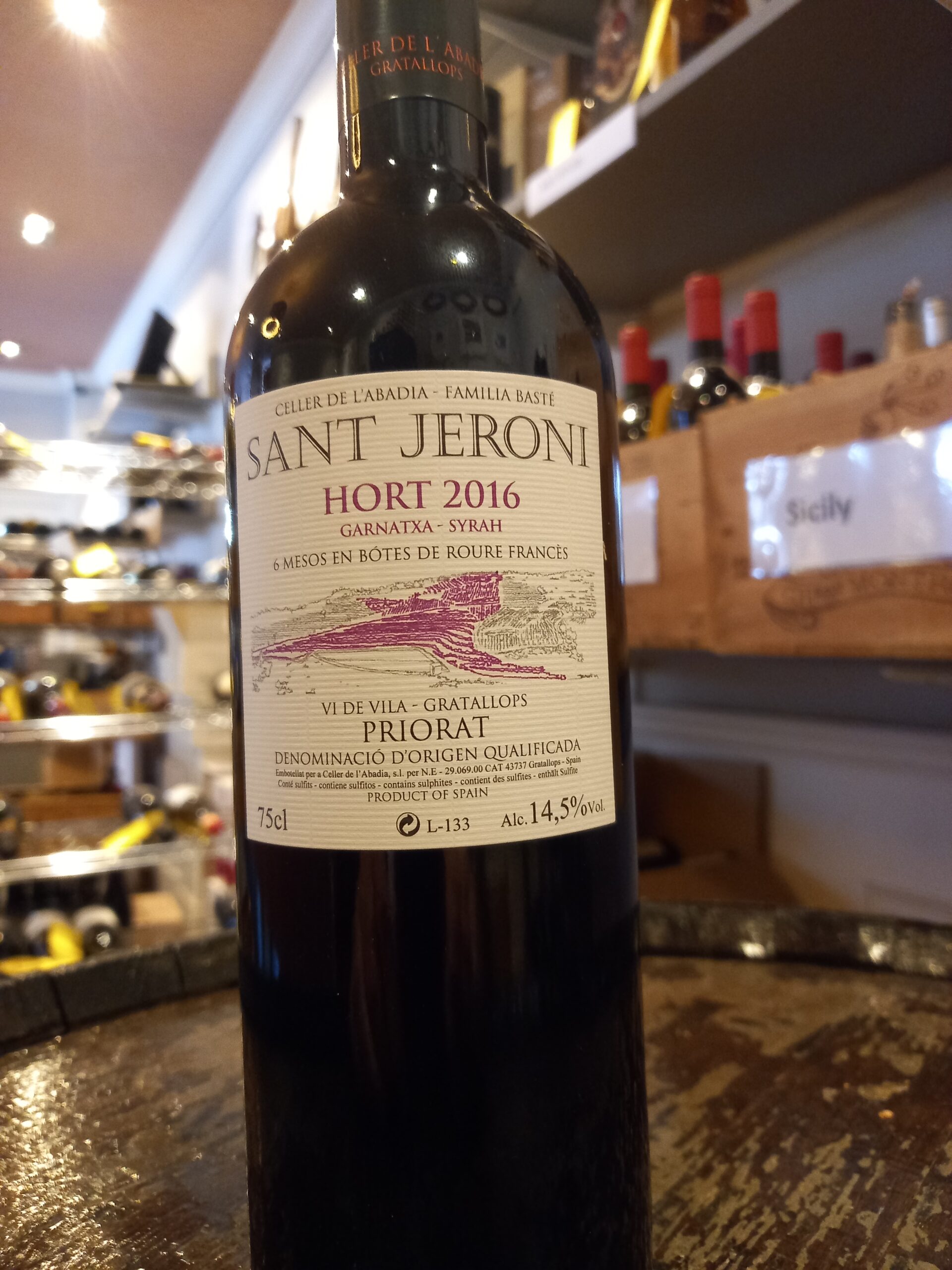 2016 Sant Jeroni Garnatxa de L'Hort, Priorat DOCa, Spain, Case of 6