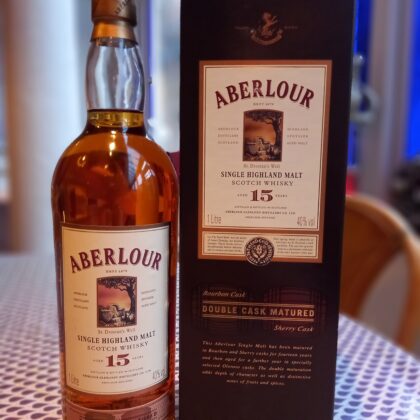 Aberlour Double Cask Matured 15 Year Old Single Malt Scotch Whisky, Speyside, Scotland, Old bottling