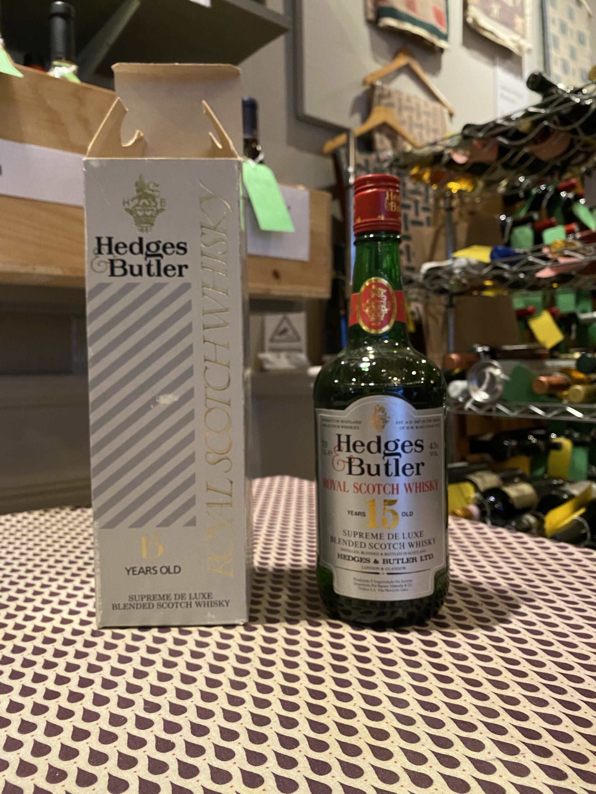 Hedges & Butler 15 Year Old Royal Scotch Whisky, Scotland, 1980's bottling