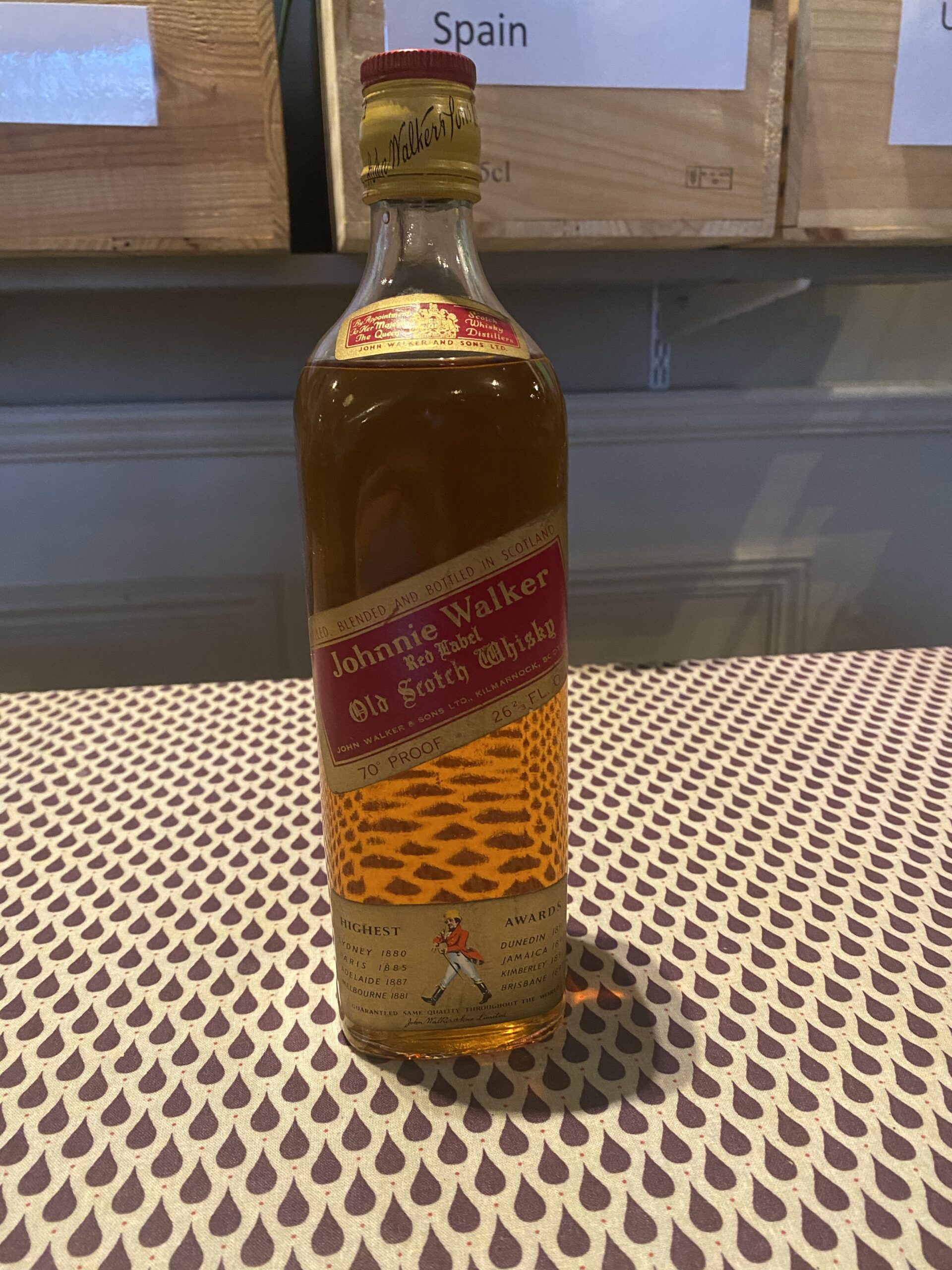 Johnnie Walker Red Label Blended Scotch Whisky, Scotland, 1970's bottling