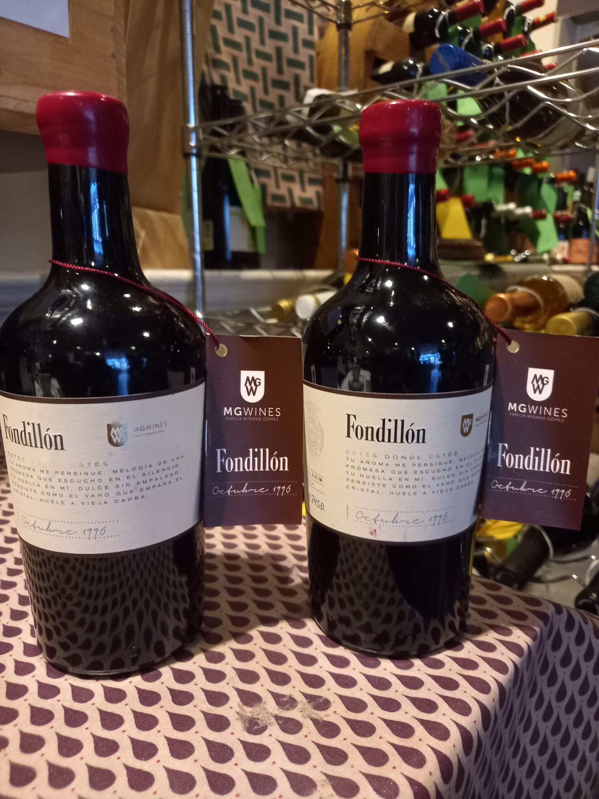 1996 Bodegas Monovar 'Estes Donde Estes' Fondillon Alicante, Spain, 2 * 50cl bottles