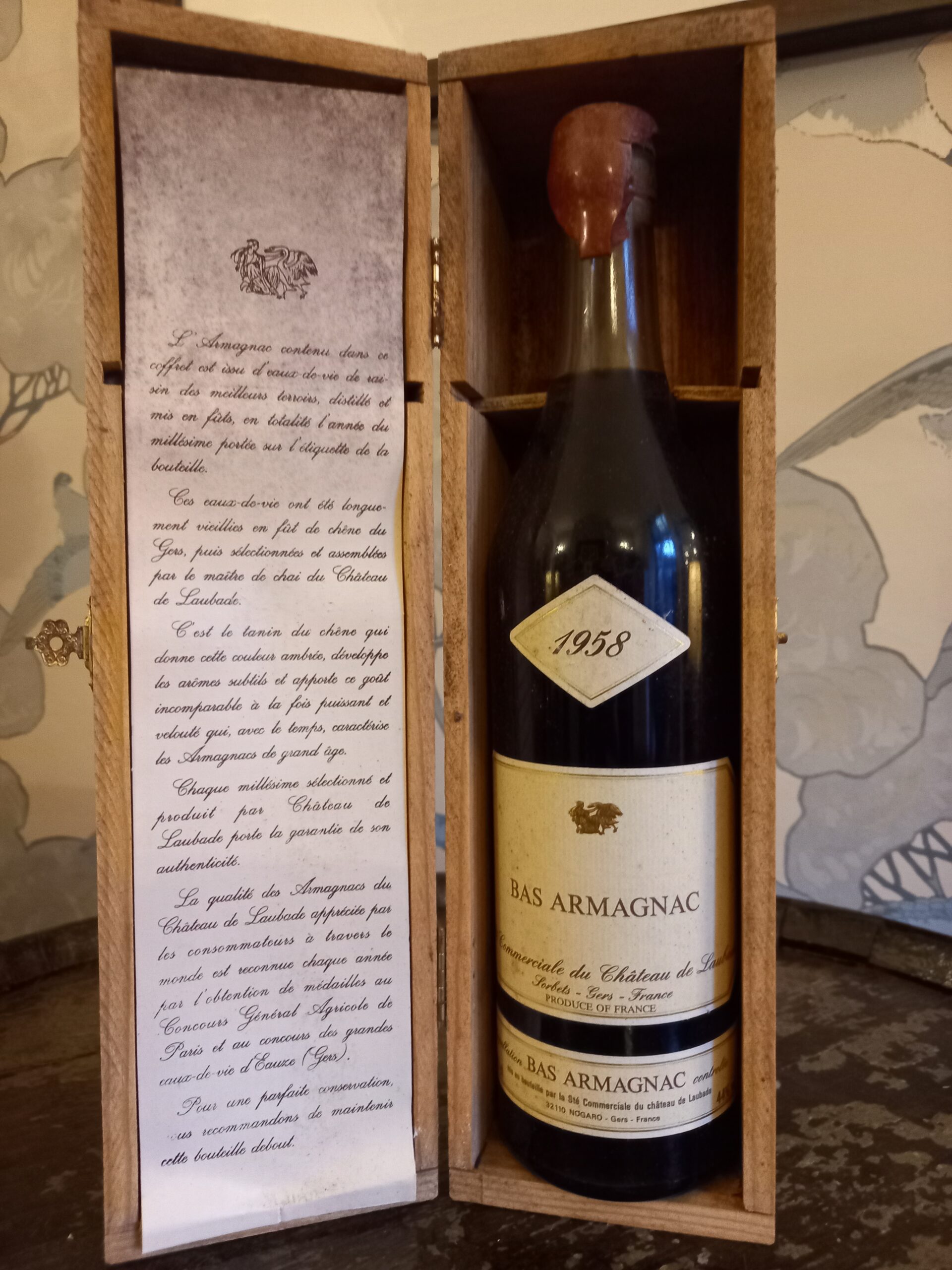 1958 Chateau de Laubade Armagnac, France