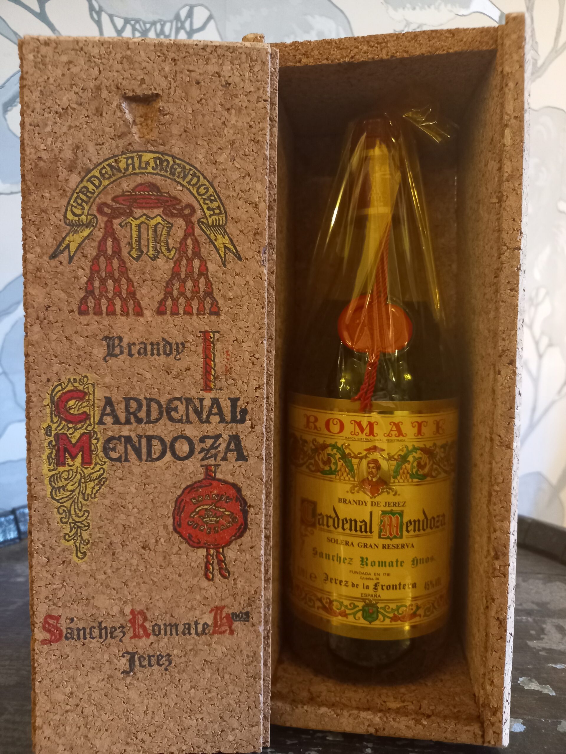 Sanchez Romate Cardenal Mendoza Clasico Solera Gran Reserva Brandy de Jerez, Andalucia, Spain, 1980's bottling