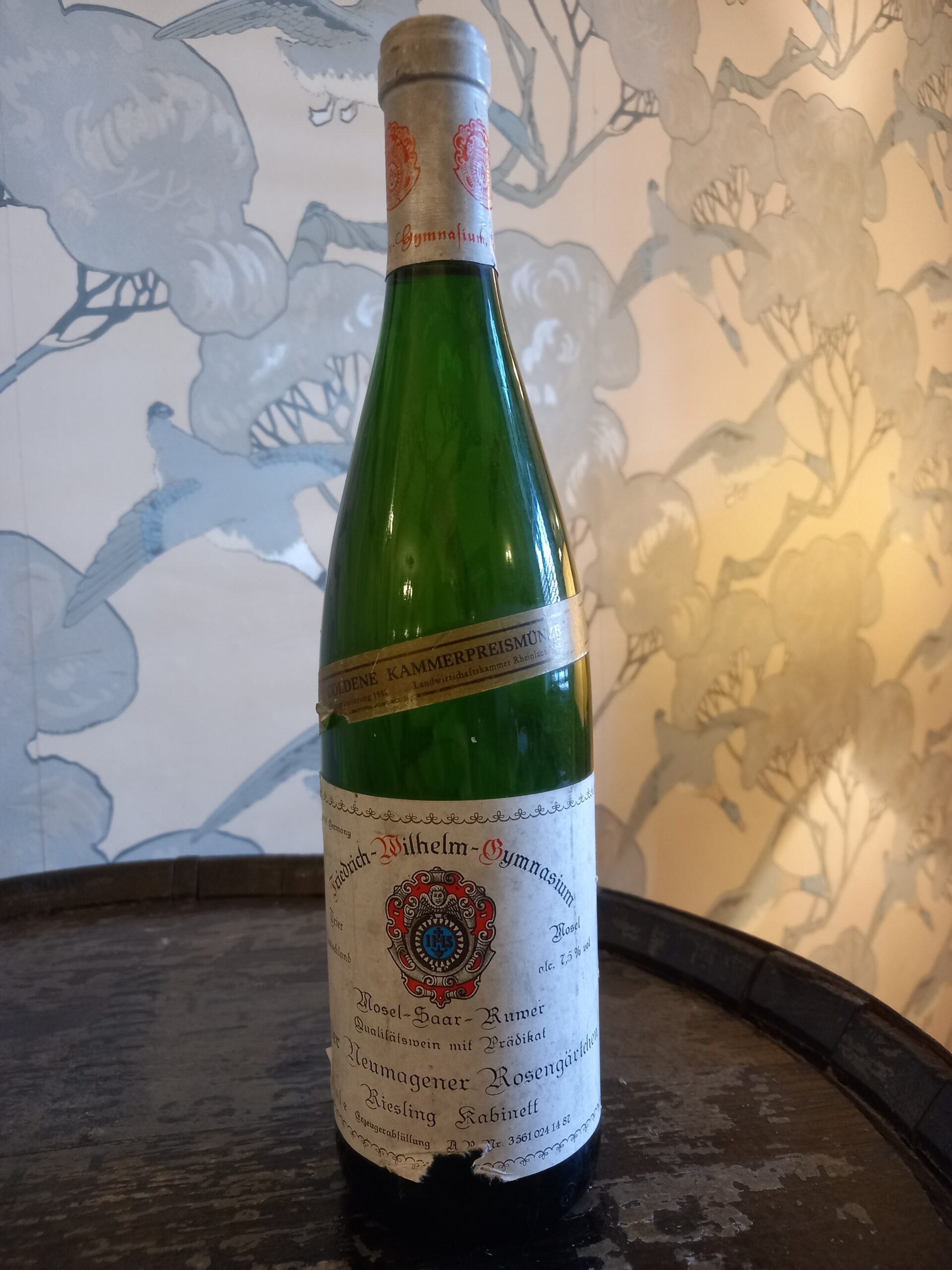 1986 friedrich wilhelm gymnasium neumagener rosengarten mosel saar ruwer riesling germany