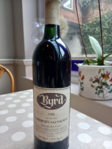 1986 Catoctin Cabernet Sauvignon, Estate Bottled