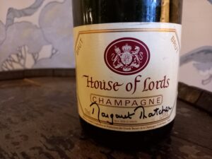 House of Lords Champagne (Signed by Margaret Thatcher)