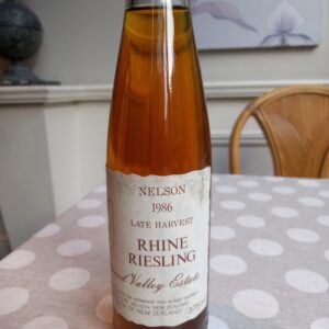 1986 Nelson, Redwood Valley Estate Late Harvest Riesling, Hermann and Agnes Seifried