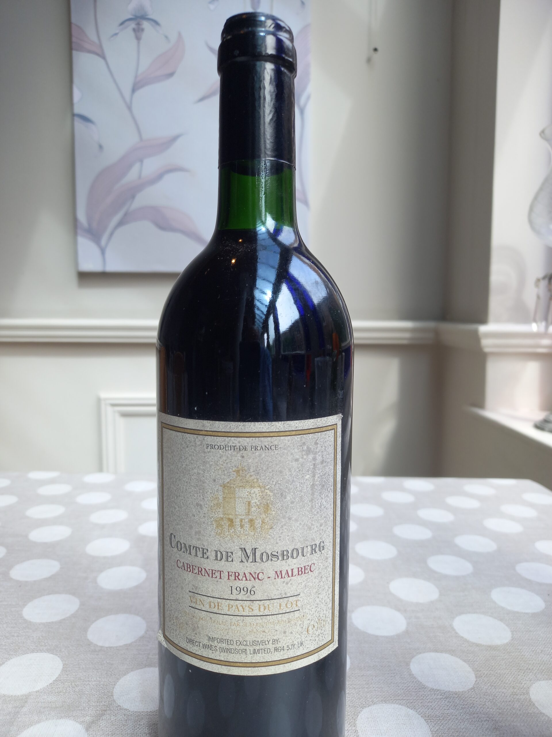 1996 Comte de Mosbourg Cabernet Franc, Malbec
